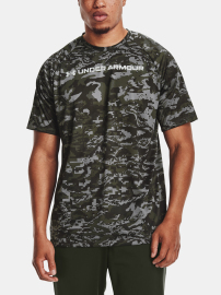 Pánské triko Under Armour TECH ABC CAMO SS - zelené