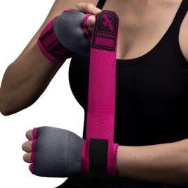 Hayabusa rukavice Quick Gel - šedo/růžové