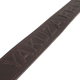 Yakuza Premium Kožený opasek 2970 - 100 cm - tmavě hnědý