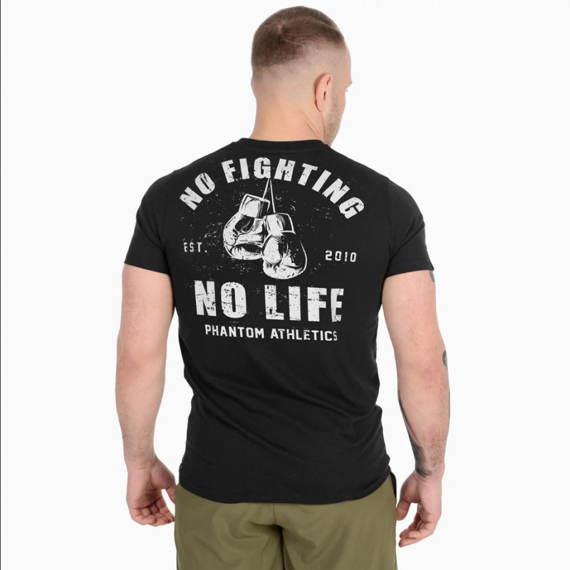 Pánské Tričko PHANTOM No Fighting / No Life - černé