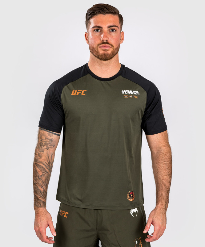 Pánské triko VENUM UFC Adrenaline Fight Week Dry-tech - khaki/bronze