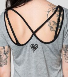 Dámské tílko Metal Mulisha LOVE FOR SALE WMS - šedé