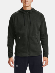 Pánská mikina UNDER ARMOUR Charged Cotton FLC FZ HD - zelená