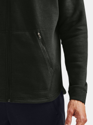 Pánská mikina UNDER ARMOUR Charged Cotton FLC FZ HD - zelená
