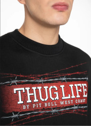 PitBull West Coast Pánská mikina Thug Life - černá