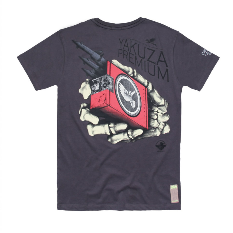 Yakuza Premium Pánské tričko 3515 - tmavě šedé