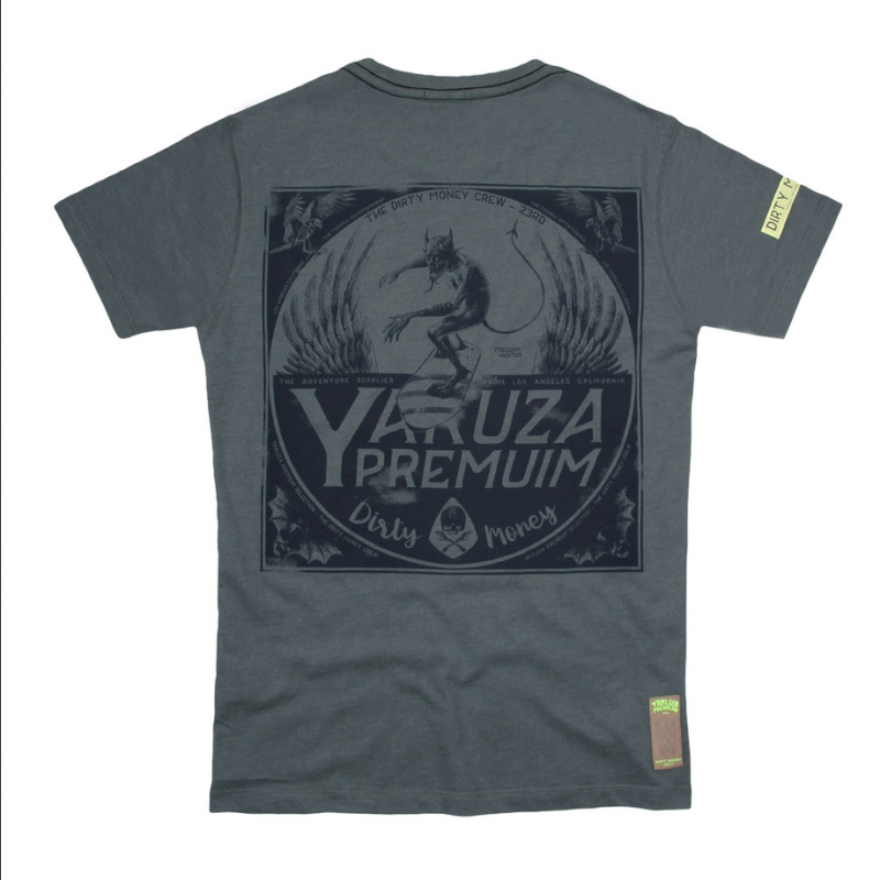 Yakuza Premium Pánské tričko 3512 - šedo modré