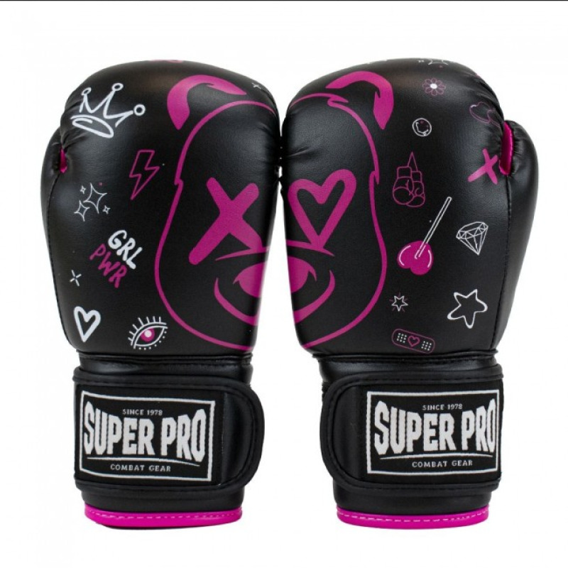 Boxerské rukavice Super Pro Combat Gear Bear - černé