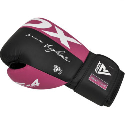 RDX Boxerské rukavice F4 Hook & Loop - růžové