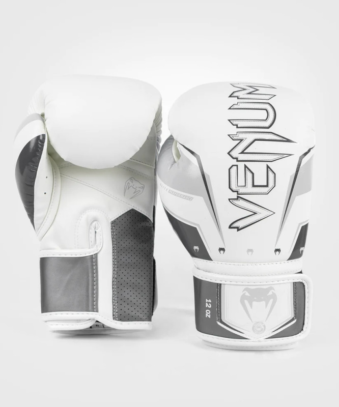 Boxerské rukavice VENUM ELITE EVO - šedo/bílé