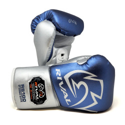 Šněrovací Boxerské rukavice RIVAL RS100 Professional - modro/stříbrné