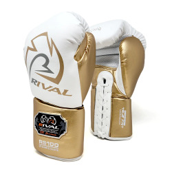 Šněrovací  Boxerské rukavice RIVAL RS100 Professional - zeleno/zlaté