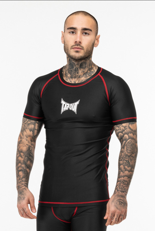 Rashguard TAPOUT s kr. rukávem CRYSTAL - černý