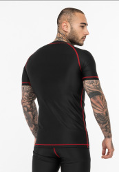 Rashguard TAPOUT s kr. rukávem CRYSTAL - černý