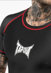 Rashguard TAPOUT s kr. rukávem CRYSTAL - černý