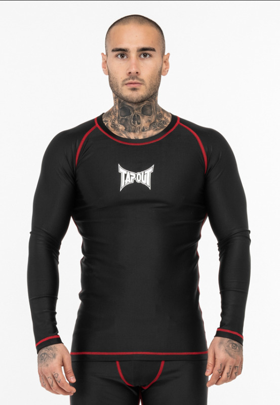 Rashguard TAPOUT s dl. rukávem BEDROCK - černý