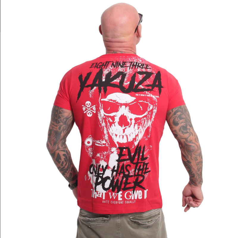 Yakuza Pánské tričko Evil Only V02  - červené