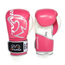 Boxerské rukavice RIVAL RB7 FITNESS PLUS - růžovo bílé