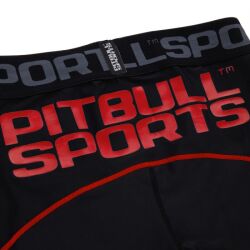 PitBull West Coast Kompresní legíny PRO PLUS - černo/červené