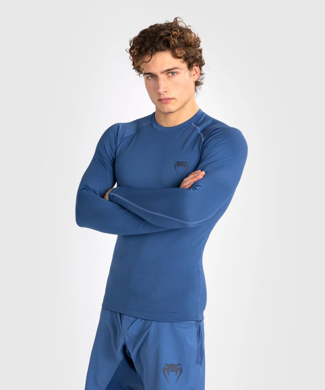 Rashguard VENUM Contender Dl. rukáv - modrý