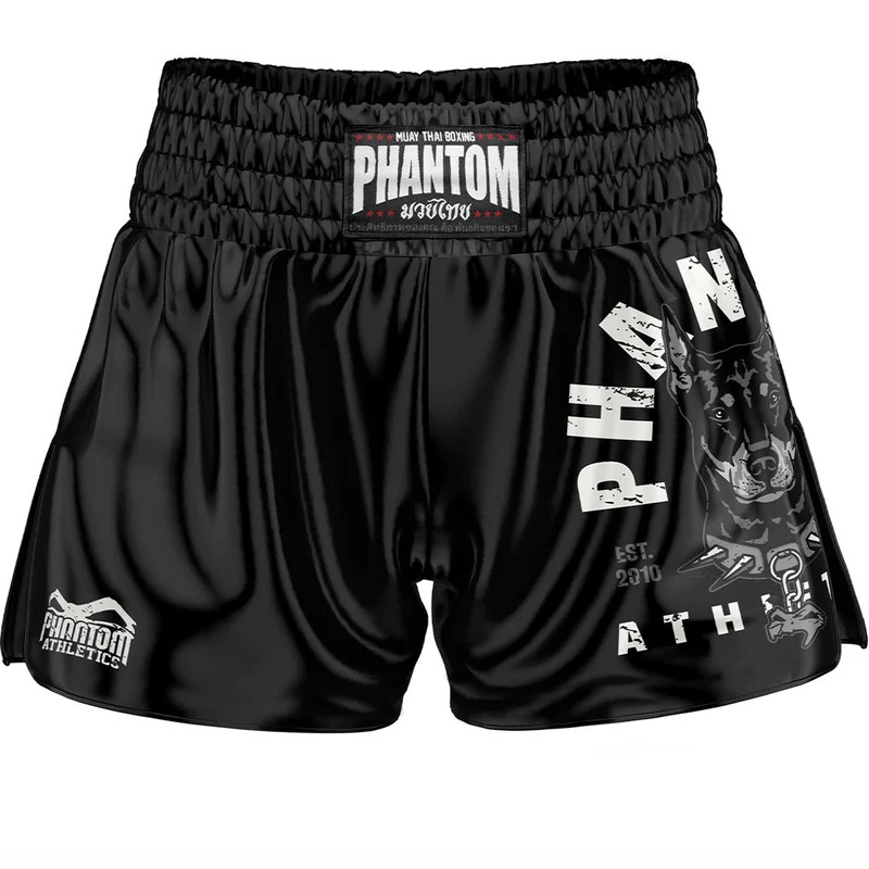Muay Thai trenýrky PHANTOM Dobermann - černé