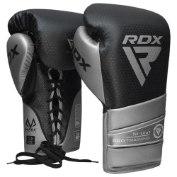 RDX Profesionální šněrovací rukavice L1 Mark Pro Training  - černo/stříbrné