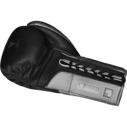 RDX Profesionální šněrovací rukavice K2 Mark Pro Fight - černo/stříbrné