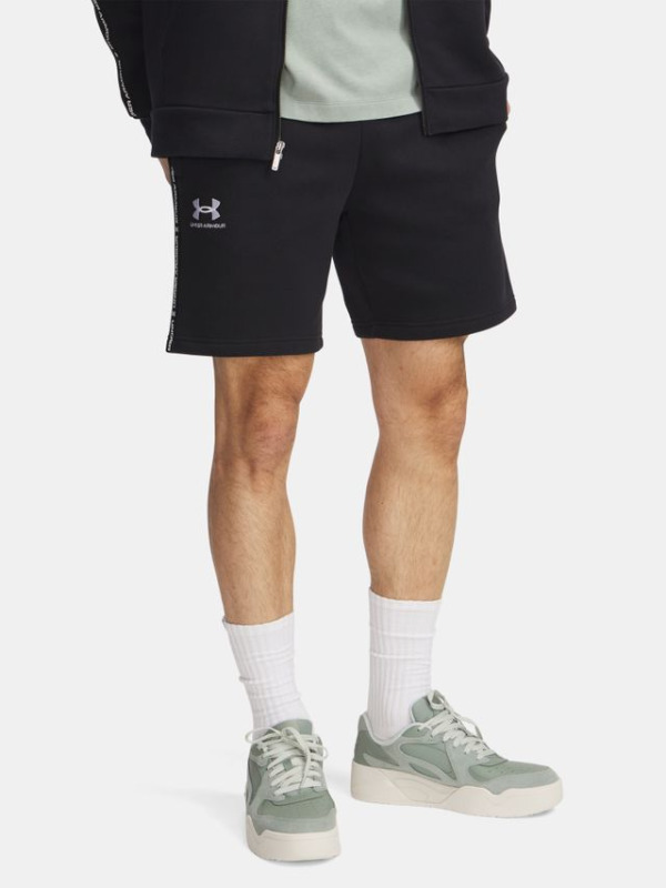 Pánské šortky UNDER ARMOUR UA Icon Fleece Taping - černé