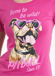 PitBull West Coast Dámské triko SUNGLASSES DOG - růžové