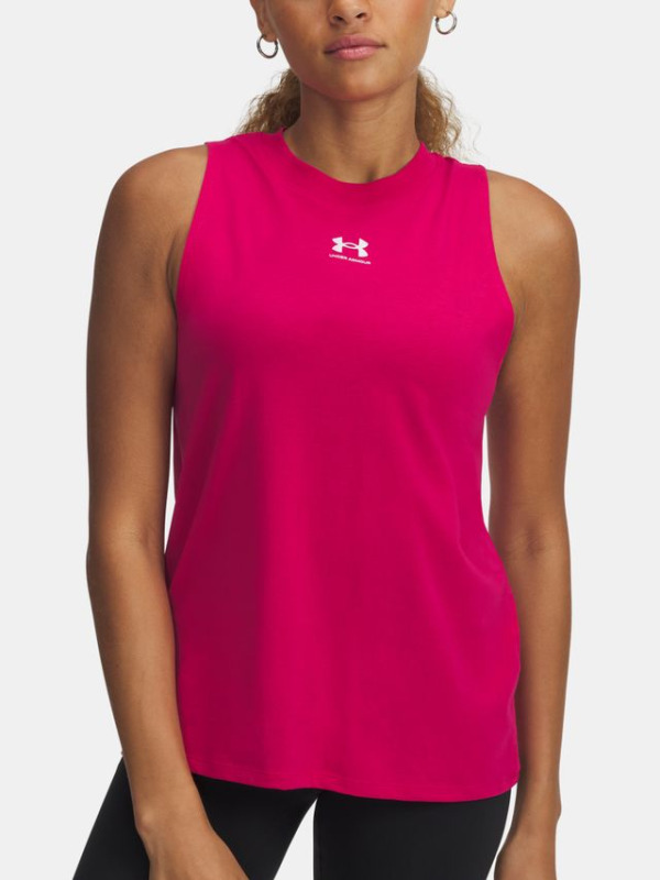 Dámské tílko Under Armour UA Rival Muscle - pink