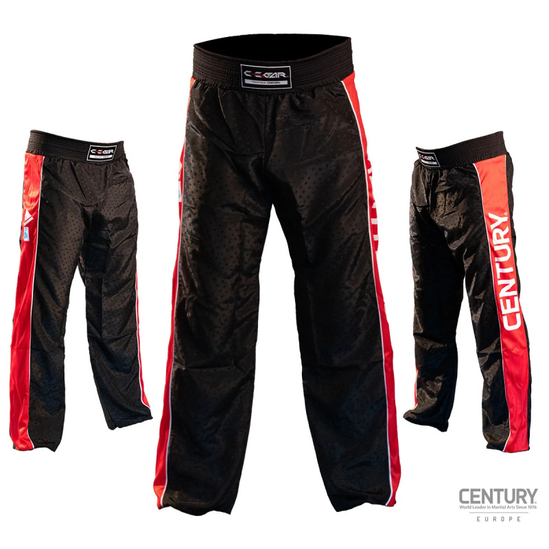 Kickbox kalhoty CENTURY C-GEAR Determination s certifikací WAKO - černo/červené