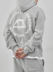 MANTO Pánska mikina LABEL 25 OVERSIZE - šedá