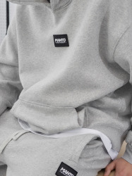 MANTO Pánska mikina LABEL 25 OVERSIZE - šedá