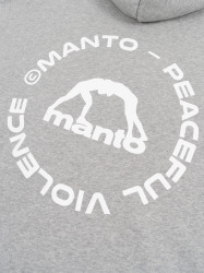 MANTO Pánska mikina LABEL 25 OVERSIZE - šedá