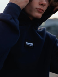 MANTO Pánska mikina LABEL 25 OVERSIZE - tmavě modrá