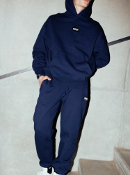 MANTO Pánska mikina LABEL 25 OVERSIZE - tmavě modrá