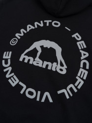 MANTO Pánska mikina LABEL 25 OVERSIZE - černá
