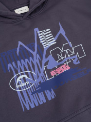 MANTO Pánska mikina WIRE OVERSIZE - fialová