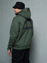 MANTO Pánska mikina LABEL OVERSIZE - zelená