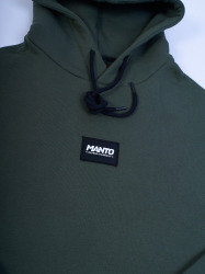 MANTO Pánska mikina LABEL OVERSIZE - zelená