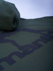 MANTO Pánska mikina LABEL OVERSIZE - zelená