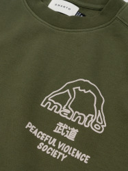 MANTO Pánska mikina crewneck SOCIETY - zelená