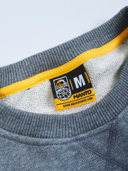 MANTO Pánska mikina crewneck LOGO 2.0 - šedá
