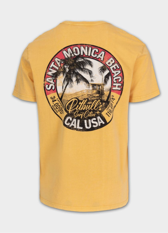 PitBull West Coast Triko Denim Washed OCEANSIDE - žluté