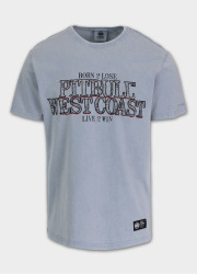 PitBull West Coast Triko Ace Of Spades 190 Denim Washed - modré