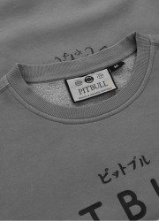 PitBull West Coast Pánská mikina MT FUJI crewneck - zeleno/šedá