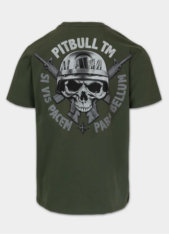 PitBull West Coast Triko PARA BELLUM - tmavě zelené