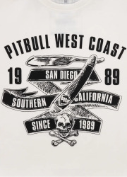 PitBull West Coast Triko OLDSCHOOL RAZOR - bílé