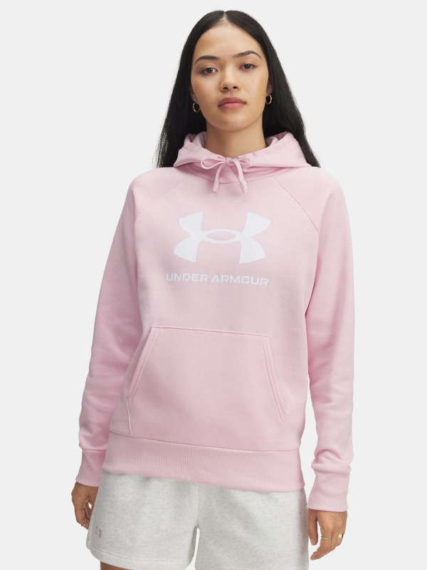 Dámská mikina UNDER ARMOUR  UA Rival Fleece Big Logo - růžová