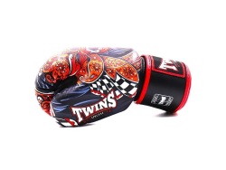 Boxerské rukavice TWINS SPECIAL FBGVL3-59 BARONG - černá/červená